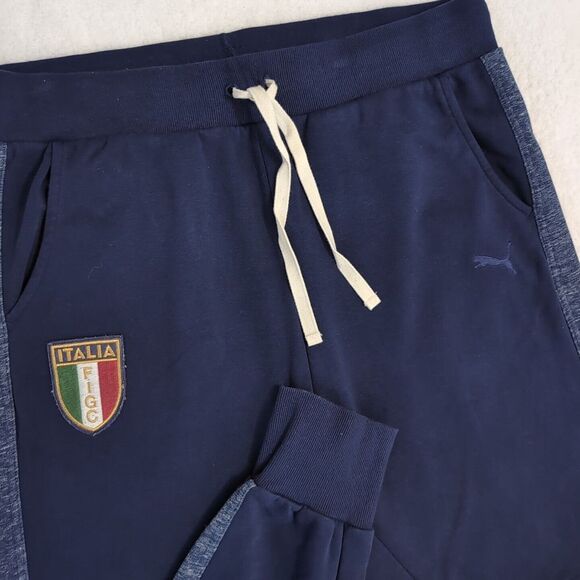 PUMA Italia FIGC‎ Sweatpants Jogger Pants Men 2XL Navy Blue Soccer Sweats - Picture 1 of 9